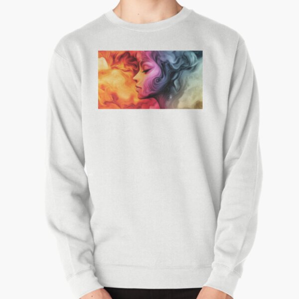 Item preview, Psychedelic Portrait of a Woman with Colorful Smoke #1 designed and sold by Turntable Needles & Threads.