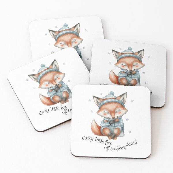 Item preview, Cozy little fox, off to dreamland – Cute Pajama Fox Illustration designed and sold by Art of Ngu.