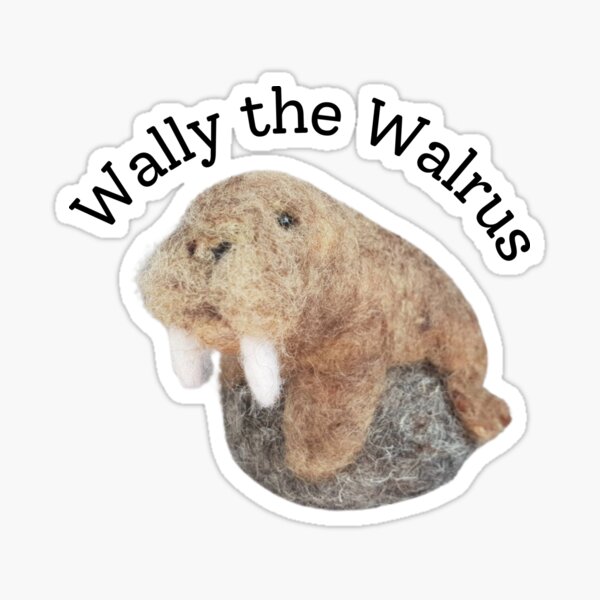 Item preview, Felted Wally the Walrus image designed and sold by RockingFelter.