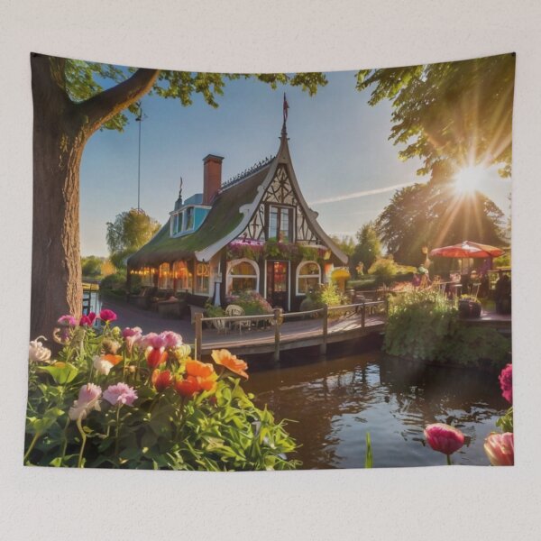 Item preview, Magical Evenings at a Canal-Side Dutch Restaurant designed and sold by BlareBlare.