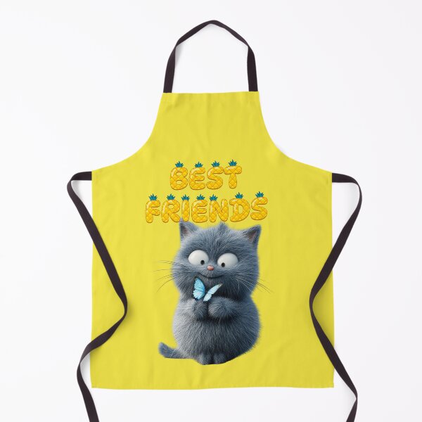 Item preview, cute cat with butterfly, best friends designed and sold by Mauswohn.