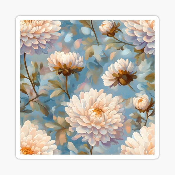 Item preview, Chrysanthemum Flower Spring Botanical Pattern designed and sold by WildGem.