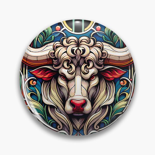 Aperçu de l'œuvre La loyauté est primordiale – Taureau du zodiaque dans un style Art nouveau orné créée et vendue par NSB-Design.