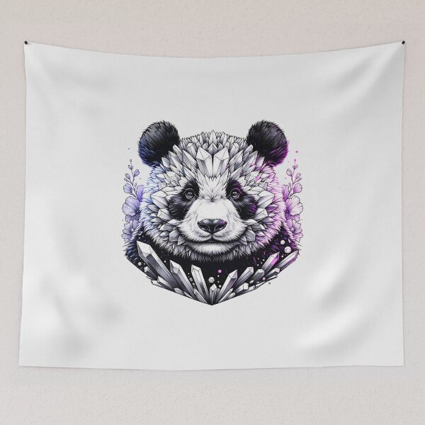 Item preview, Crystal Panda Magic – Mystical Panda with Gemstone Aesthetic designed and sold by Furr-n-Purr.