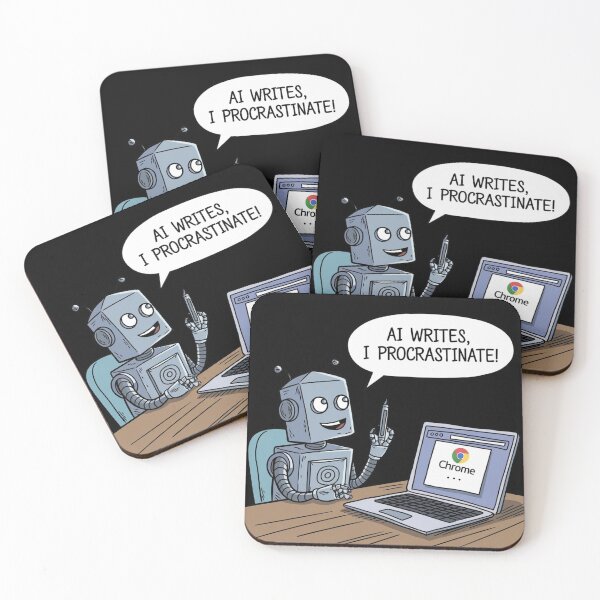 Item preview, AI Writes, I Procrastinate! designed and sold by mirciashop.