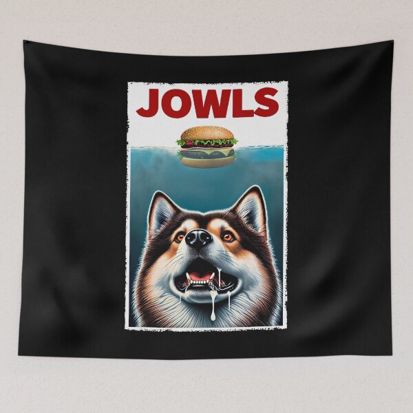 Item preview, Funny Finnish Lapphund and Hamburger Parody Jowls Dog Lover designed and sold by Kimberley King Art  King Art.