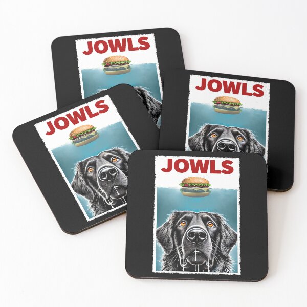 Item preview, Funny Flat-Coated Retriever and Hamburger Parody Jowls Dog Lover designed and sold by Kimberley King Art  King Art.
