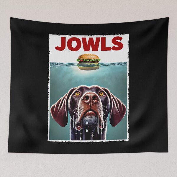 Item preview, Funny German Shorthaired Pointer and Hamburger Parody Jowls Dog Lover designed and sold by Kimberley King Art  King Art.
