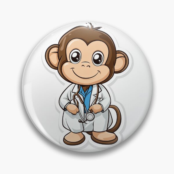 Item preview, Cute monkey doctor designed and sold by Painful Monkey.