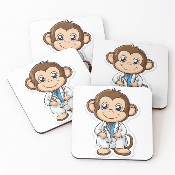 Item preview, Cute monkey doctor designed and sold by Painful Monkey.