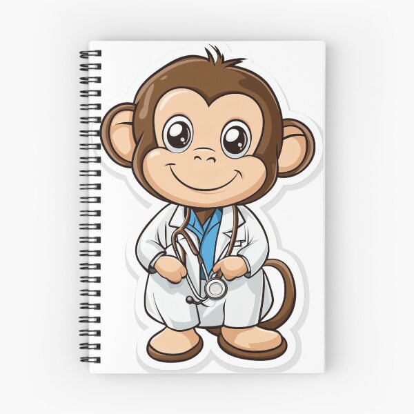 Item preview, Cute monkey doctor designed and sold by Painful Monkey.