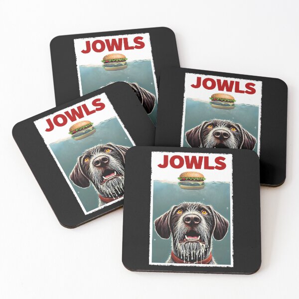 Item preview, Funny German Wirehaired Pointer and Hamburger Parody Jowls Dog Lover designed and sold by Kimberley King Art  King Art.