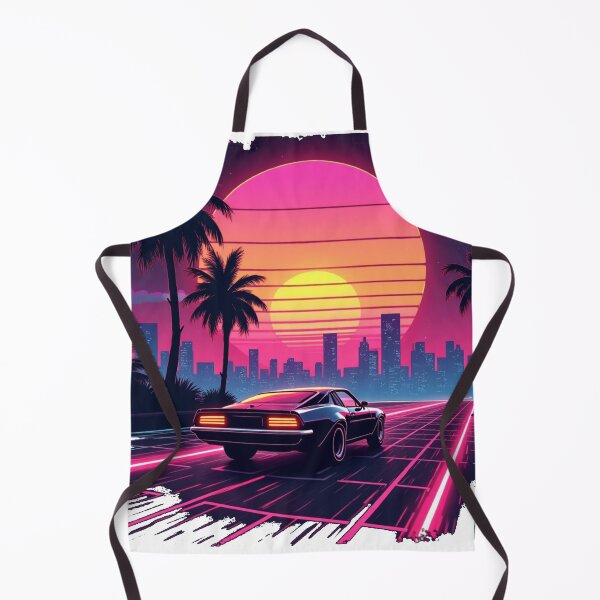 Item preview, Retro 80s Synthwave T-Shirt – Neon Sunset & Futuristic Car Design designed and sold by Madustoks.