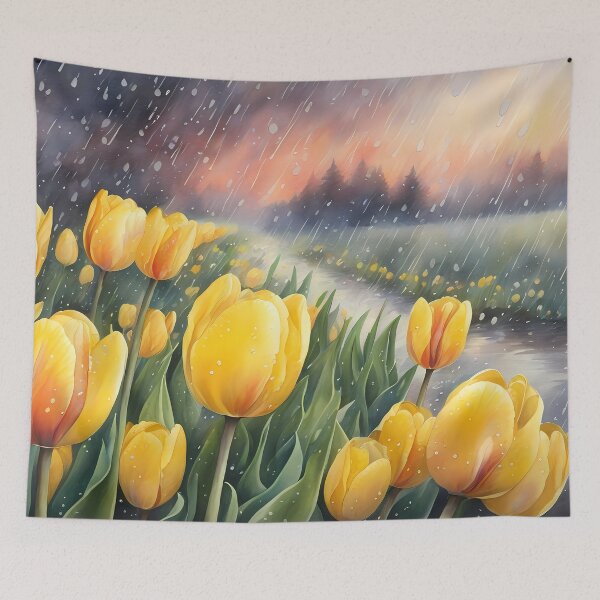 Item preview, Yellow Tulips in Rain designed and sold by CalmnessbyChoice.
