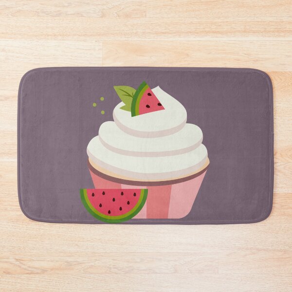 Item preview, Flat Design Illustration with Watermelon Cupcake and Cream Vanilla designed and sold by AlginaPugachova.