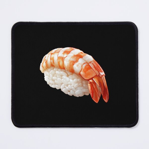 Item preview, Ebi Shrimp Sushi Nigiri Illustration – Japanese Seafood Art Print designed and sold by Art of Ngu.