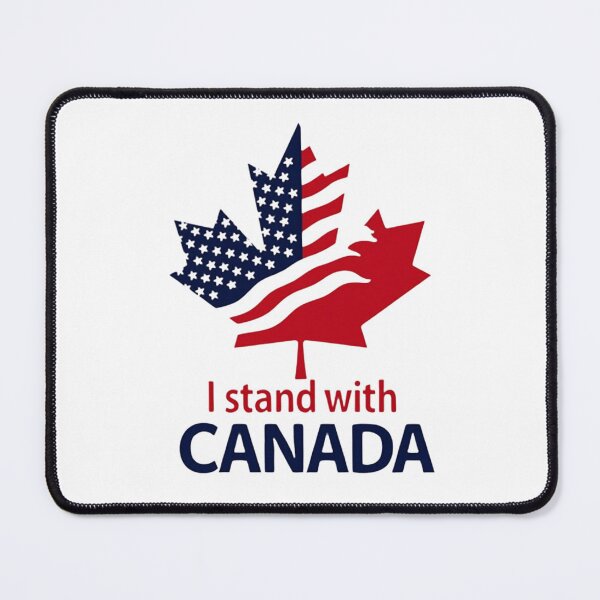 Item preview, I Stand with Canada – Maple Leaf & American Flag Design designed and sold by haitrieuic96.