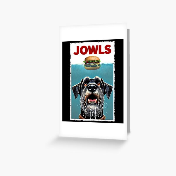 Item preview, Funny Giant Schnauzer and Hamburger Parody Jowls Dog Lover designed and sold by Kimberley King Art  King Art.