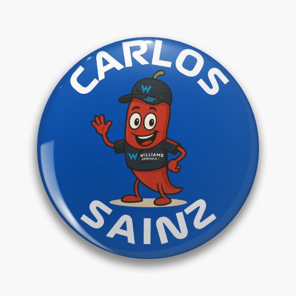Item preview, Carlos sainz as chilli Cute and funny cartoon sticker 2025 designed and sold by Pink Polar F1.