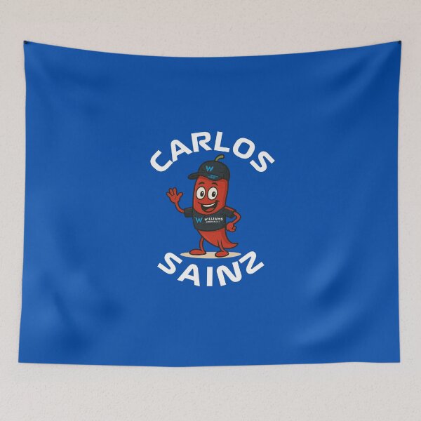 Item preview, Carlos sainz as chilli Cute and funny cartoon sticker 2025 designed and sold by Pink Polar F1.