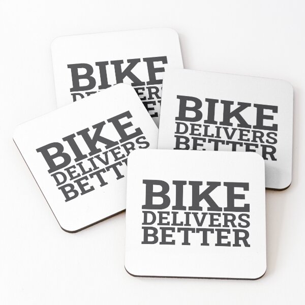 Item preview, Bike Delivers Better - Minimalist Delivery Rider Sticker designed and sold by KarlMast.