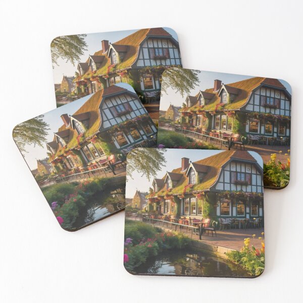 Item preview, A Dreamy Restaurant Along the Water’s Edge designed and sold by BlareBlare.