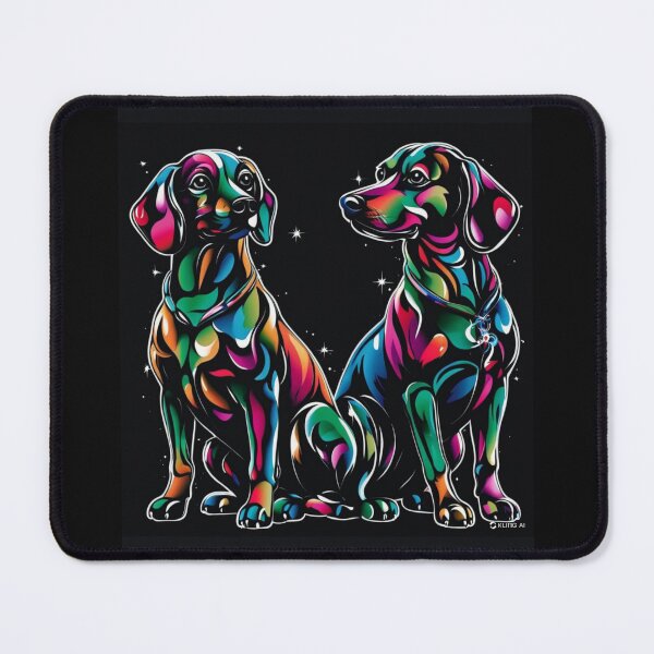 Artikelvorschau, Cosmic Neon Dachshunds – Lebendige Galaxie-Hunde entworfen und verkauft von CRAZY&ART.