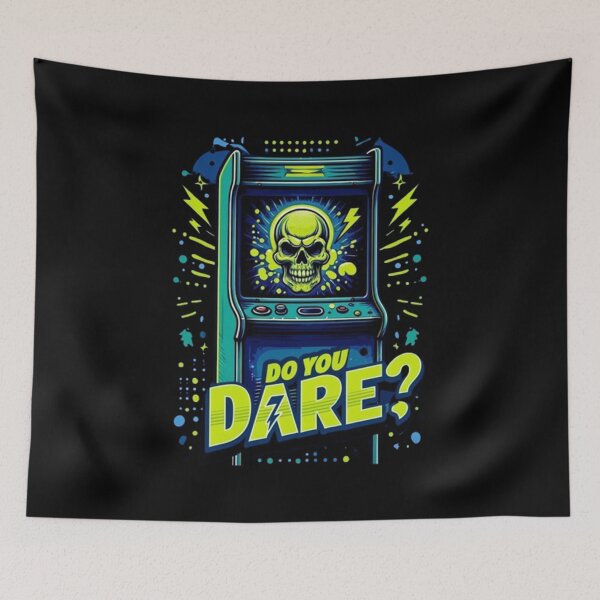 Item preview, "Do You Dare" – Retro Arcade Skull Collection designed and sold by SmartyWonders.