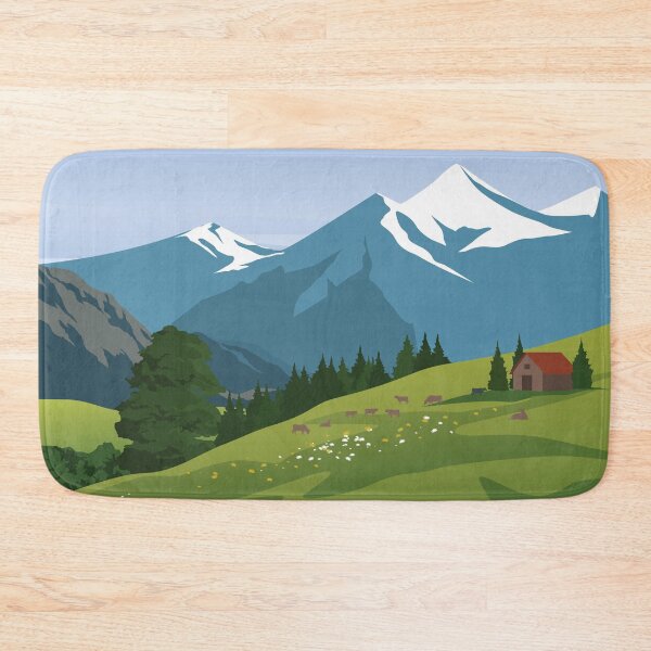 Item preview, Switzerland Lauterbrunnen Swiss Alps travel poster sticker designed and sold by Arctic frame studio.
