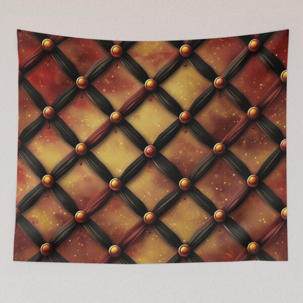 Item preview, Futuristic Grid Pattern – Dark Leather and Glowing Cosmic Background designed and sold by Art Garden.