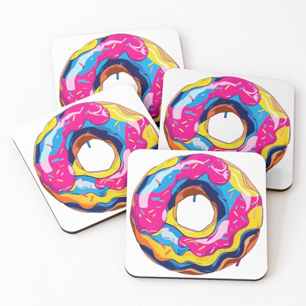Item preview, Vibrant Abstract Donut – Pop Art Dessert designed and sold by Moss and Moon Studio.