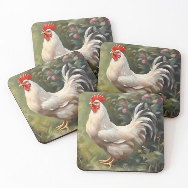 Item preview, White Hen in Garden designed and sold by CalmnessbyChoice.