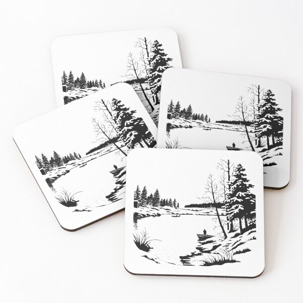 Item preview, Winter Lake Frozen Water Cold Chilly Snowy Frosty River designed and sold by inkoutninja.