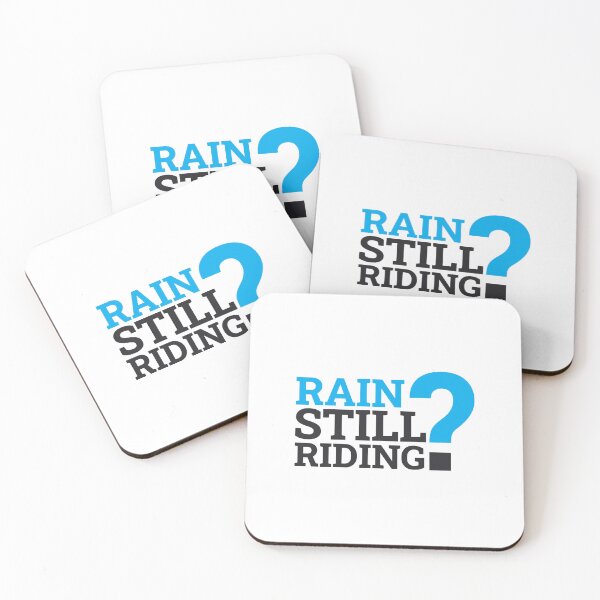 Item preview, Rain? Still Riding. - Motivational Delivery Rider Sticker designed and sold by KarlMast.