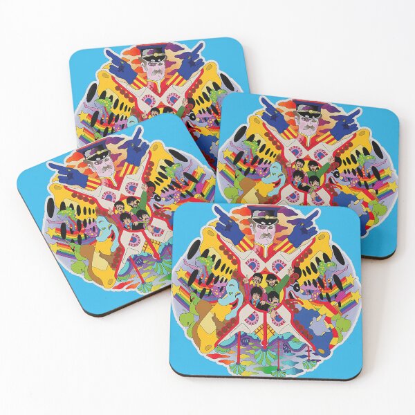Item preview, Psychedelic Sixties Yellow Submarine LSD pepperland Cartoon cult movie Colourful pop art Collage  designed and sold by Kludoman.