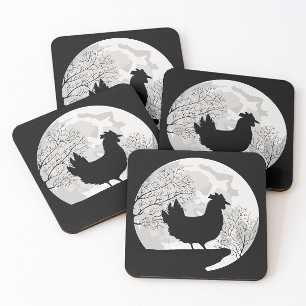 Item preview, Moon and Chicken Wilderness Silhouette Design designed and sold by Jaudaux Designs.
