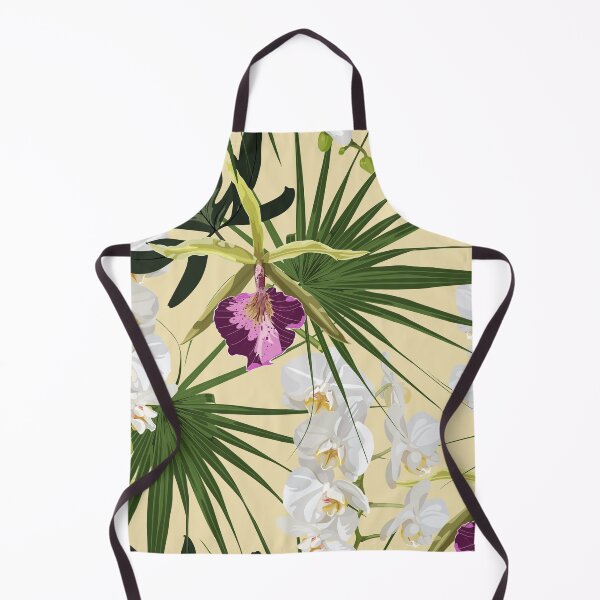 Item preview, Tropical orchid flowers and exotic leaves on vintage background. designed and sold by MatyKotiv.