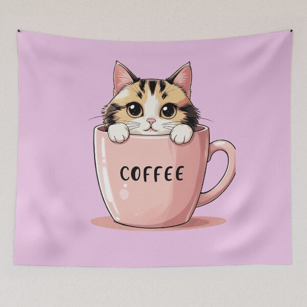 Item preview, Cute coffee cat – perfect morning motivation designed and sold by ApriNoeScor.
