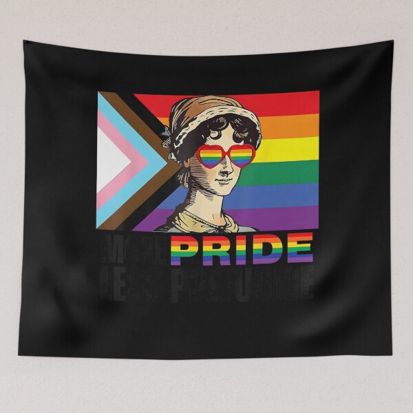 Item preview, More Pride Less Prejudice LGBTQ Rainbow Pride Month Funny designed and sold by lidanmasi.
