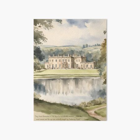 Item preview, Pride and Prejudice Pemberley Watercolour Landscape designed and sold by booksnbobs.