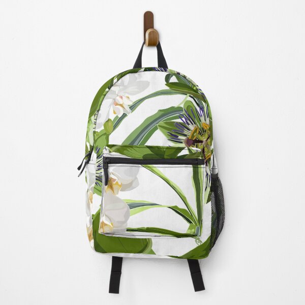 Item preview, Tropical orchid flowers and exotic passiflora on white background. designed and sold by MatyKotiv.