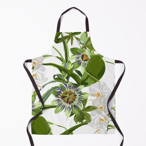 Item preview, Tropical orchid flowers and exotic passiflora on white background. designed and sold by MatyKotiv.