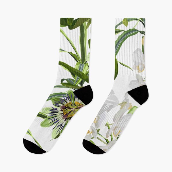 Item preview, Tropical orchid flowers and exotic passiflora on white background. designed and sold by MatyKotiv.