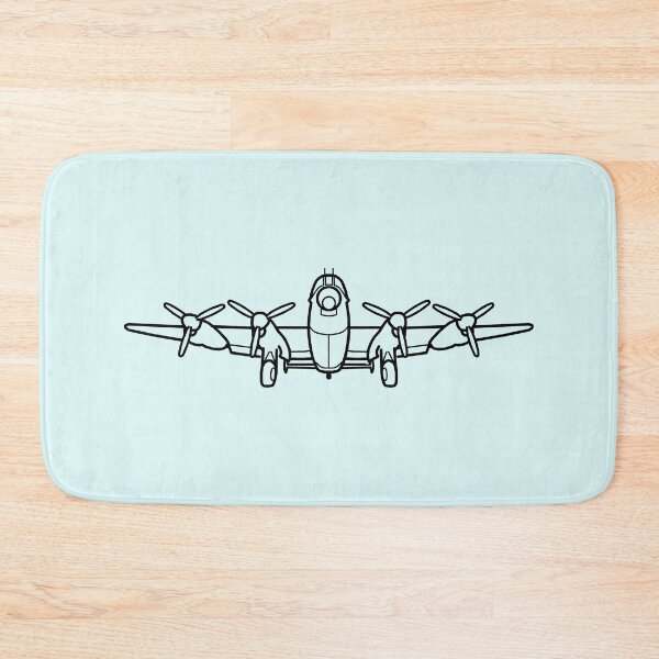 Item preview, Lancaster bomber WW2 combat aircraft outline (black) designed and sold by soitwouldseem.