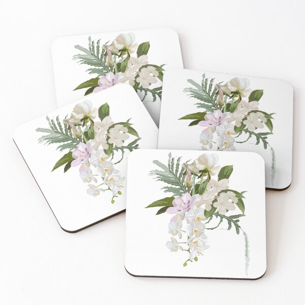 Item preview, Flower frame with orchid, peony and leaves illustration in watercolor style. designed and sold by MatyKotiv.