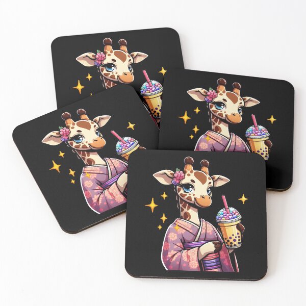 Item preview, Giraffe Bubble Boba Tea Anime Cute Kawaii designed and sold by Artistoos.