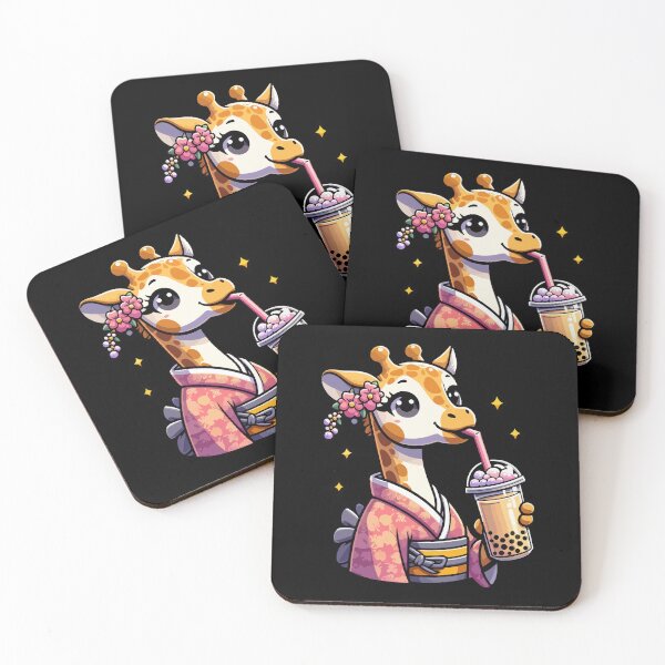 Item preview, Giraffe Bubble Boba Tea Anime Cute Kawaii designed and sold by Artistoos.