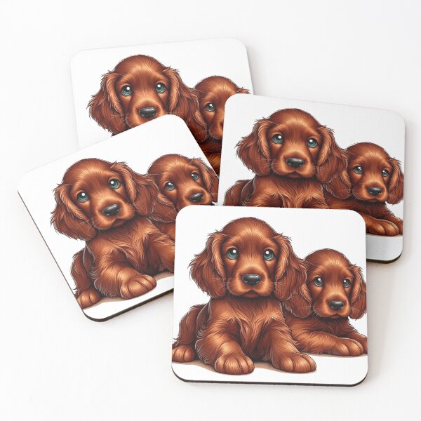 Item preview, adorable irish setter puppies with lovely eyes designed and sold by nicnacc.
