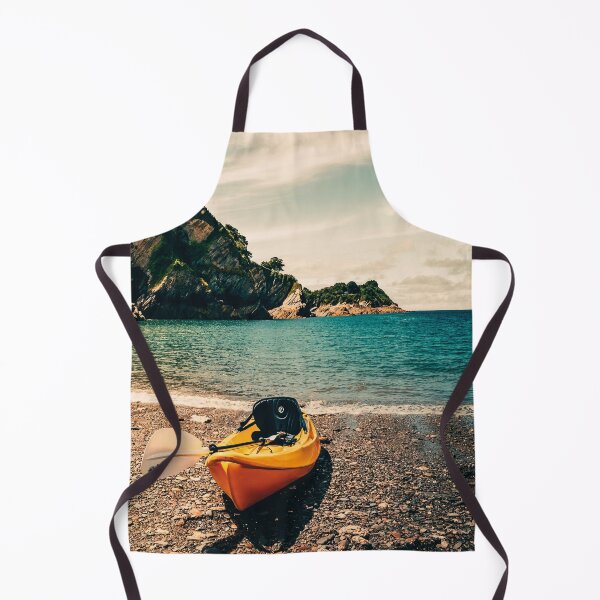 Item preview, Yellow Kayak on Rocky Beach designed and sold by Droneratravels.