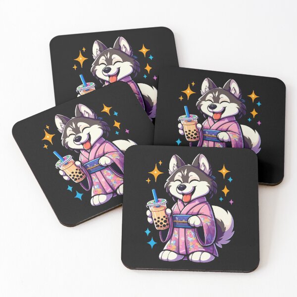 Item preview, Huskey Bubble Boba Tea Anime Cute Kawaii designed and sold by Artistoos.